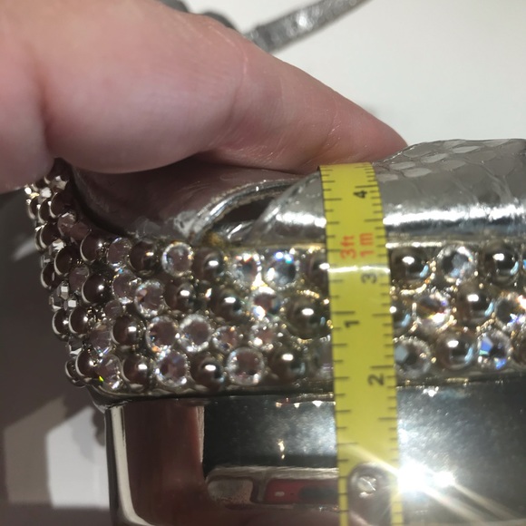 Claudio Merazzi silver double platform crystals - Picture 6 of 6